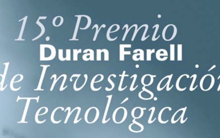 15a Edició Premi Duran Farell d'Investigació Tecnològica